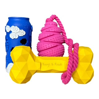 Power Chewer Pack – Tough Natural Rubber Toys for Medium & Large Sized Chewers
